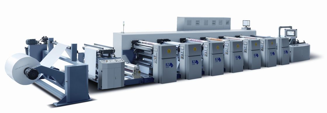240m/Min Servo Control FM-CS Flexographic Baskı Makinesi 100mm Web Roller Diameter