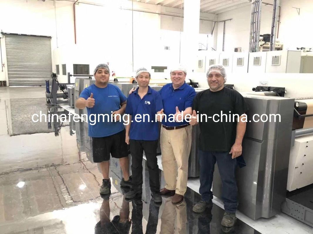100mm Web Roller Diametresi ve 4 Renkli Ruloya Rulo Fleksografik Baskı Makinesi
