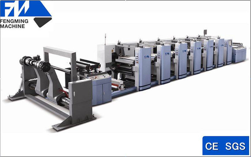 Max. 1830mm Kağıt Karton için Yüksek Hızlı Flexo Baskı Makinesi 150m/min Baskı Hızı
