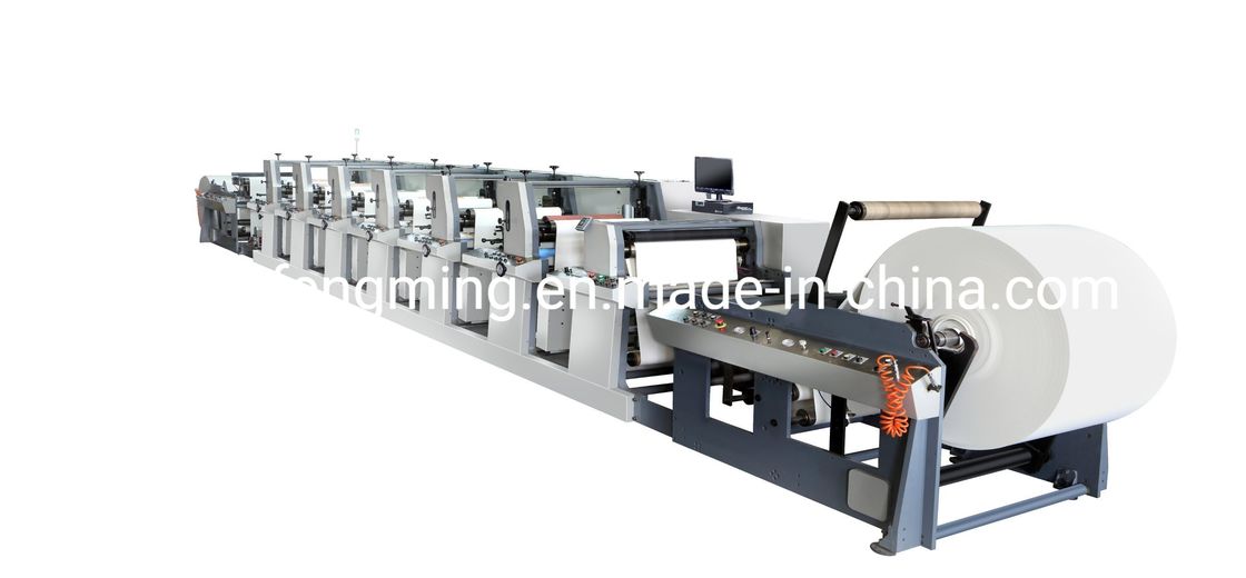 Fengming'in Birim Tipi Yapısı FM-A650-1320 Flexo Press Baskı Makinesi
