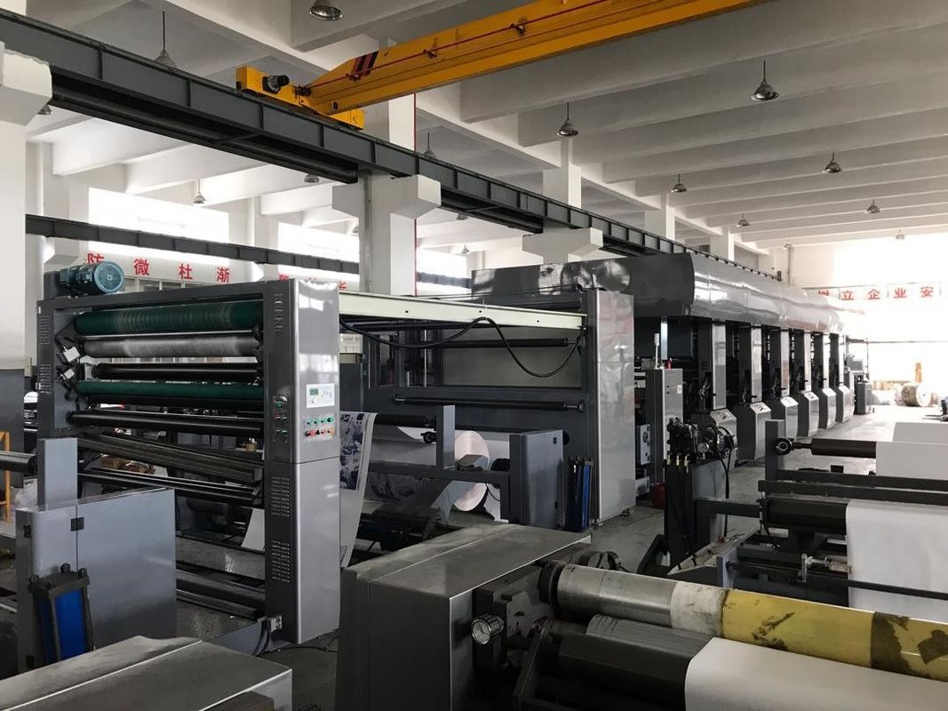 380V 3pH 50Hz güç kaynağı ve 7 renkli geniş yelpazede kağıt karton fleks baskı makinesi