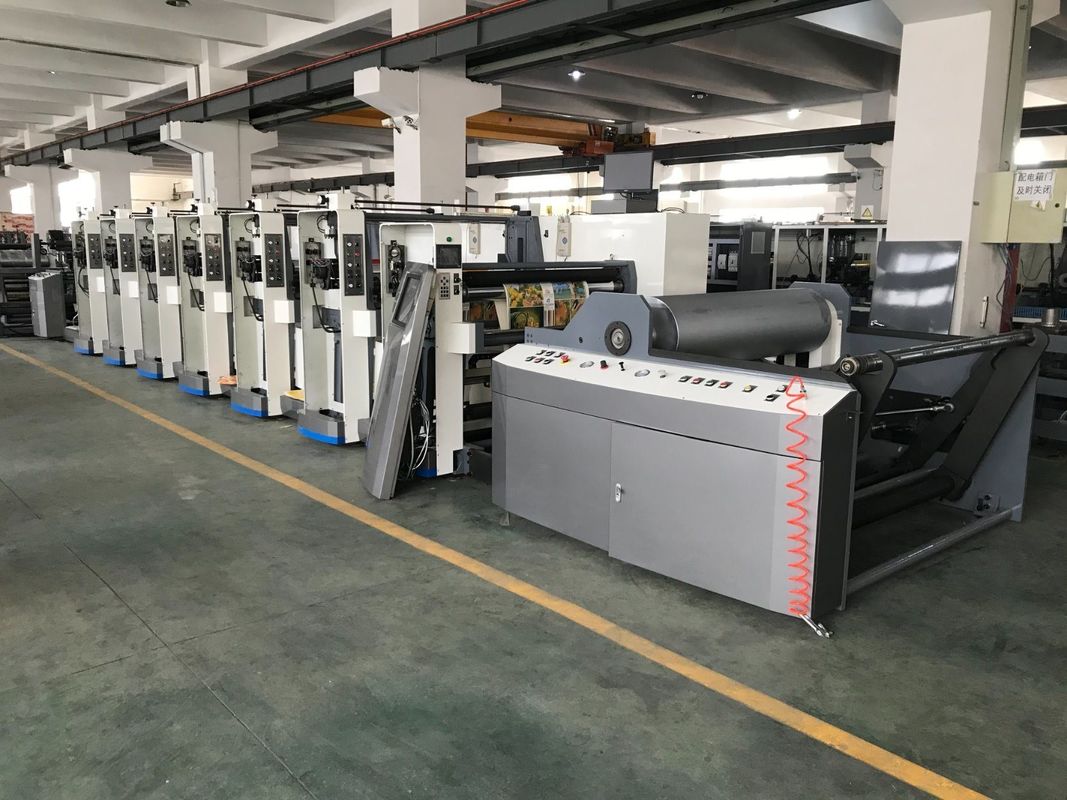 PE kaplamalı çift flexo baskı makinesi 100 mm Web Roller çaplı ve UV IR kurutucu