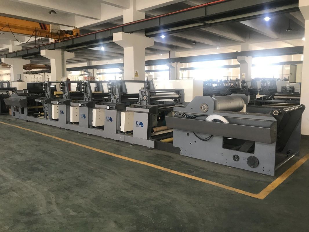 6 Renkli Fleksografi Renkli Kağıt Kupa Yazdırma Makinesi 380V 415V 440V 220V Güç kaynağı ile