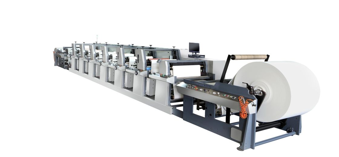 Su bazlı mürekkep fleksografi kağıt poşet baskı makinesi 1020mm 1220mm 1320mm Birim Tipi