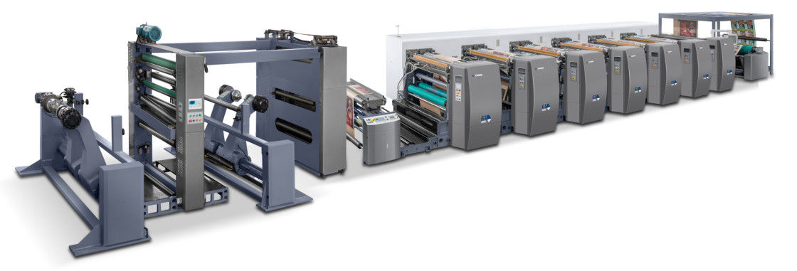 Su bazlı mürekkep 6 renkli Petal Tipi ile Tam Otomatik Kraft Kağıt Flexo Yazıcı