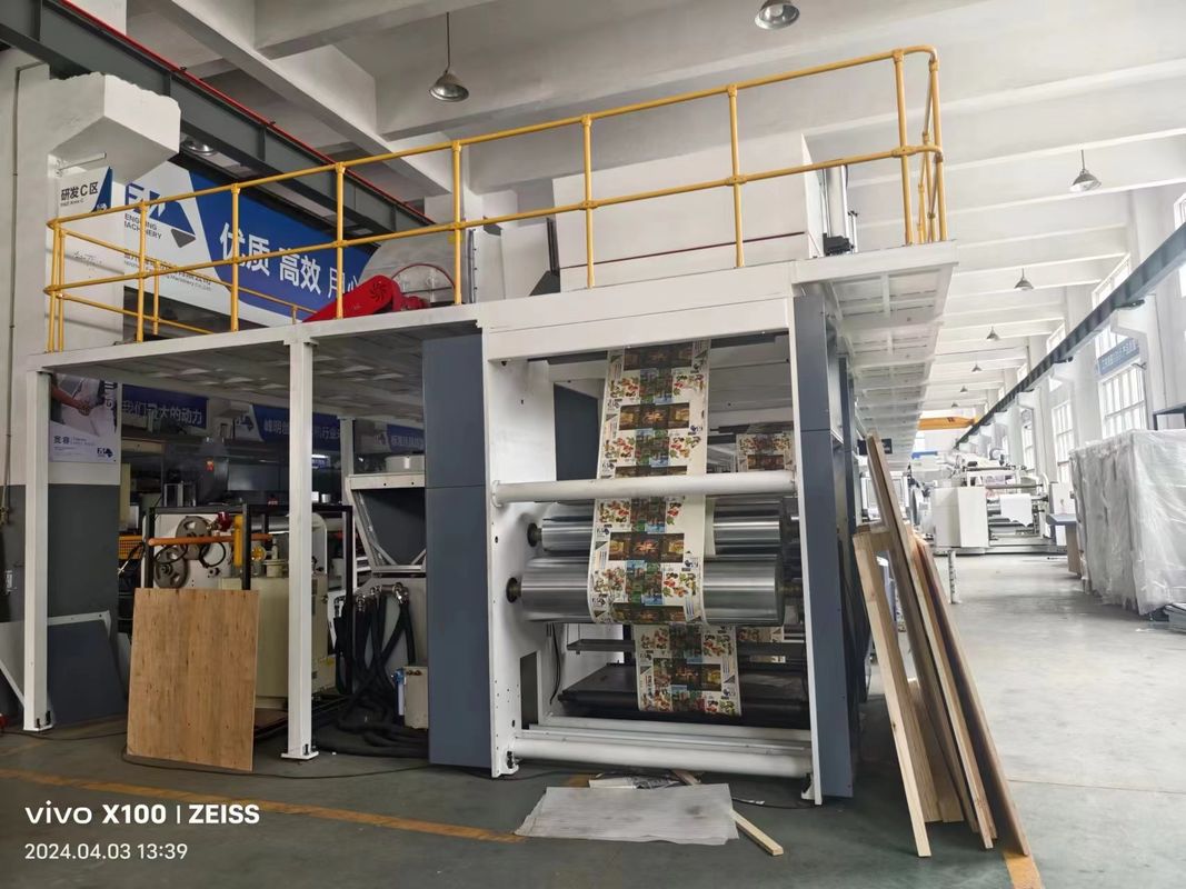 FM-TP1350 Doğa gazı Otomatik ambalaj kağıt üretimi için plastiksiz kaplama makinesi