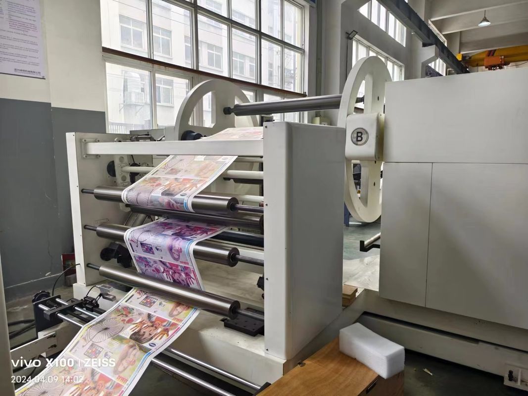 Vertikal Tipi Kaskad Fleksografik Baskı Makinesi Kağıt Dokunulmamış Malzemeler için