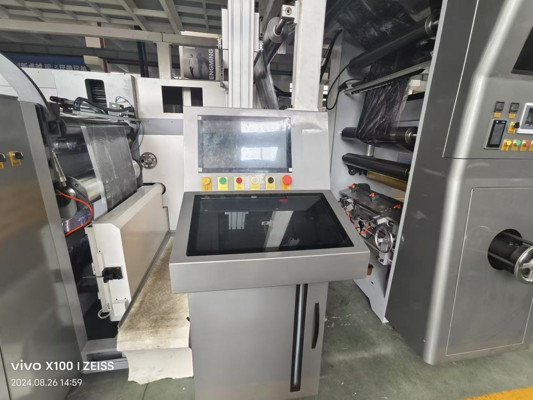 Yüksek verimlilikli kumaş etiketi kağıt film poşeti tipi dokunulmamış fleksografik baskı makinesi