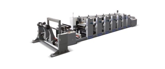 PE kaplamalı çift flexo baskı makinesi 100 mm Web Roller çaplı ve UV IR kurutucu
