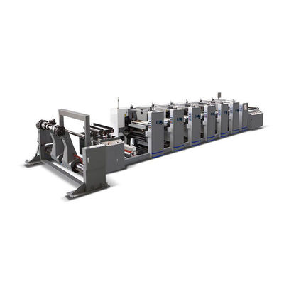 1/8cp Altı Renkli Rol Kağıt Geniş Web Flexo Flexographic Baskı Makinesi CE Baskı