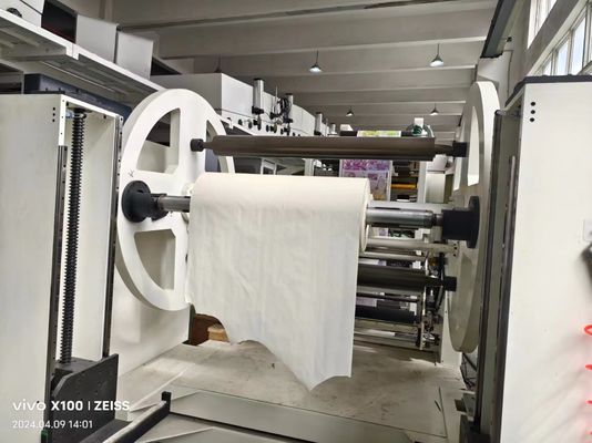 Vertikal Tipi Kaskad Fleksografik Baskı Makinesi Kağıt Dokunulmamış Malzemeler için