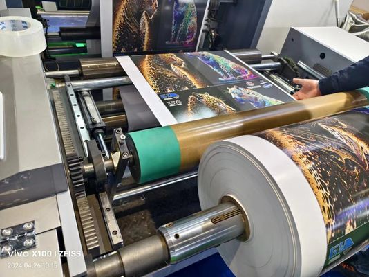 Etiket çantası ve kart baskı için çevre dostu kağıt saman flexo baskı makinesi