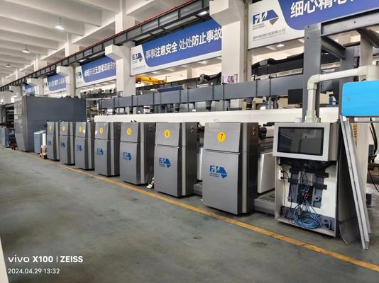 240m/Min Servo Control FM-CS Flexographic Baskı Makinesi 100mm Web Roller Diameter